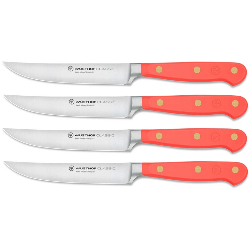 Classic Colour Biffkniver 4-pk, Coral Peach