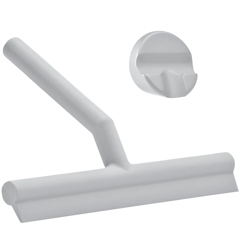 Dusjskrape med Holder, Soft Grey