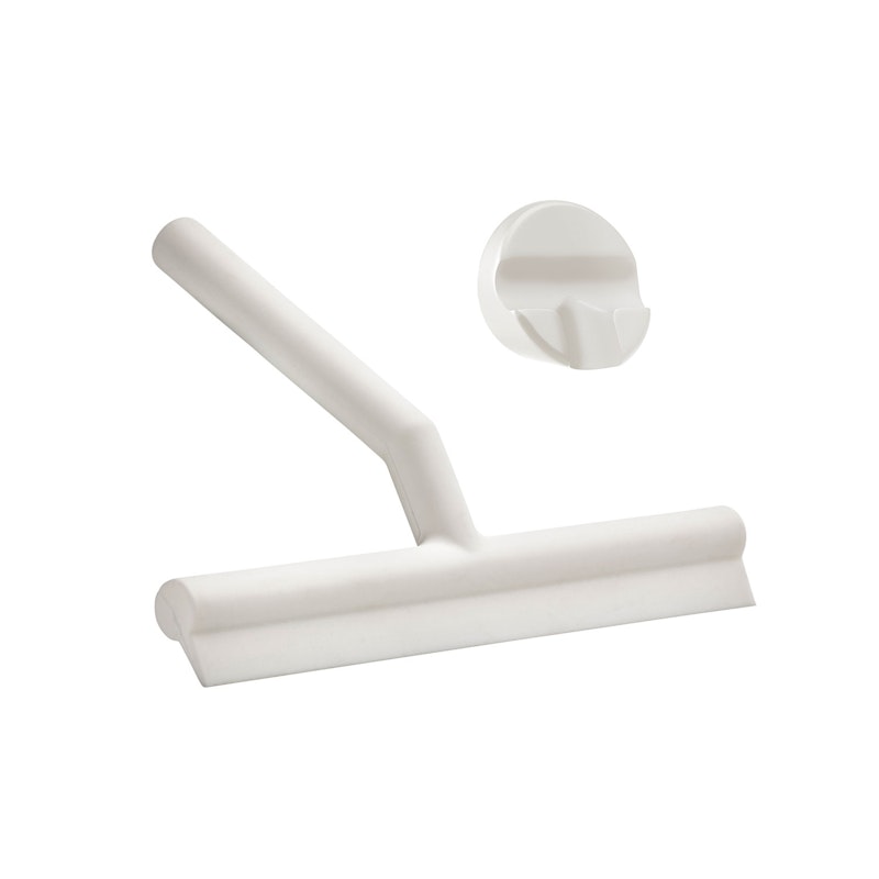 Shower Squeegee Dusjskrape med Holder Hvit