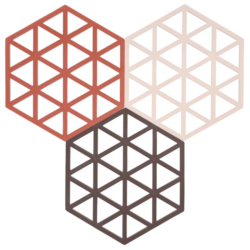 Triangle Gryteunderlag 3 Deler, Rød