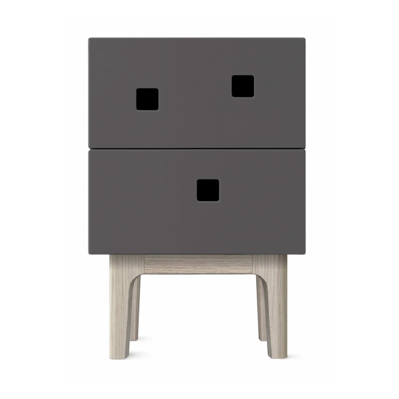 Peep S1 Bed table, Slate Gray / white oak